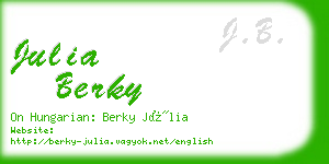 julia berky business card